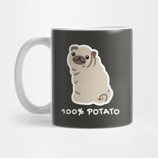 100% Potato Pug Dark Mug